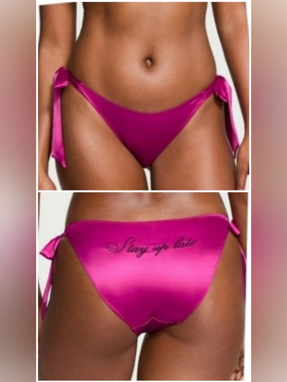 Victoria's secret VERY SEXY Flirty Embroidery Side-Tie Cheeky Panty MEDIUM